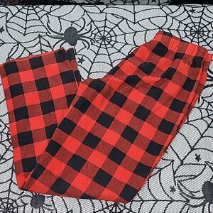 Buffulo Plaid Fleece Pajamas Pants Men's Size S